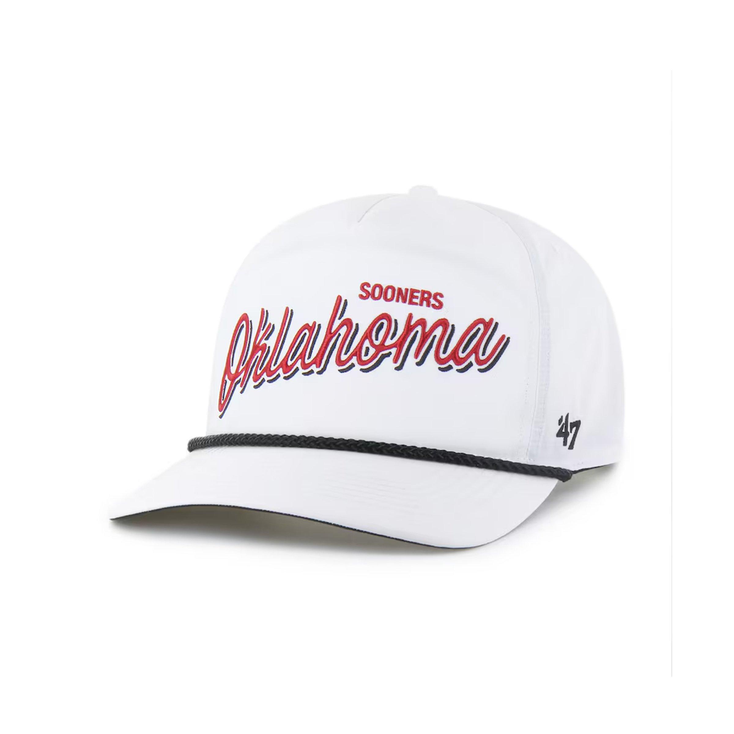 47 Oklahoma Sooners Roscoe Rope Hitch Snapback Cap  - White - WHITE